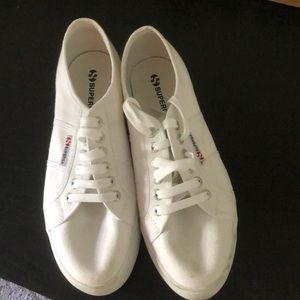 White superga platform sneakers